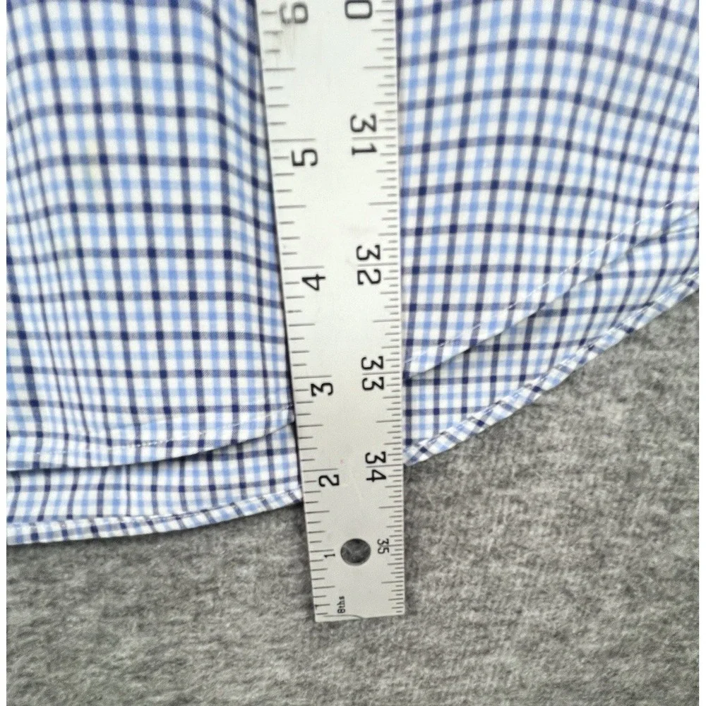Ralph Lauren Shirt Mens XL Blue Gingham Check Flesh Pony Button Down Classic Fit